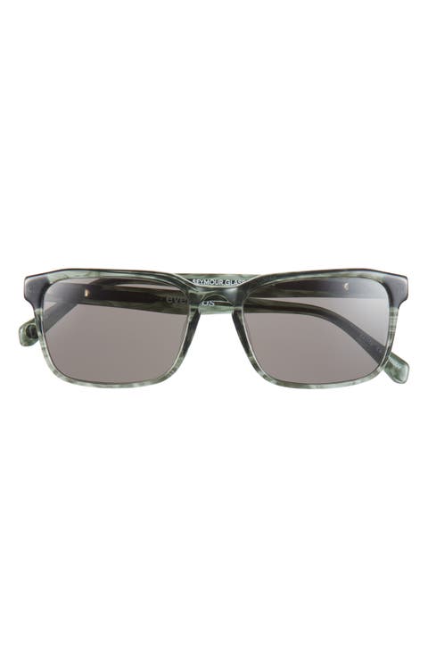 Seymour Glass 52mm Polarized Rectangular Sunglasses (Wide)