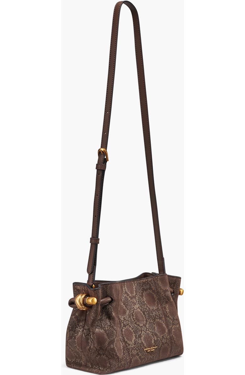 Donna Karan New York Cashmere Python Suede Crossbody, Alternate, color, Brown Multi