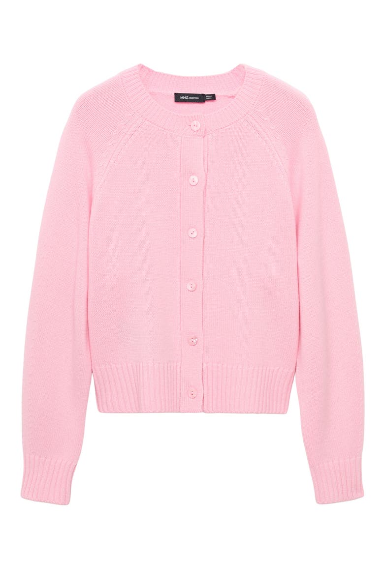 MANGO Selection Wool & Cashmere Cardigan, Alternate, color, Pink