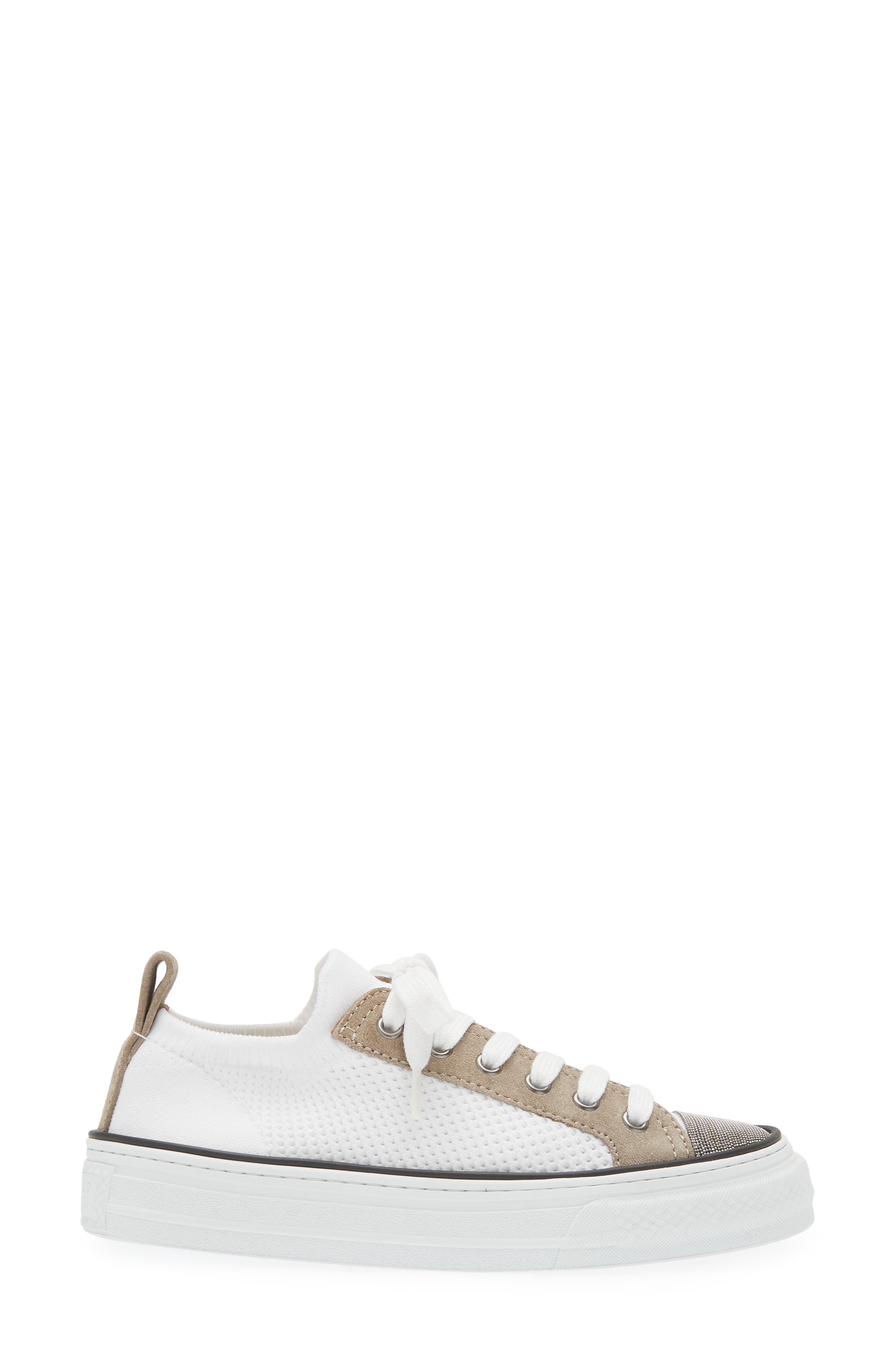 Brunello Cucinelli Monili Trim Platform Sneaker, Alternate, color, 