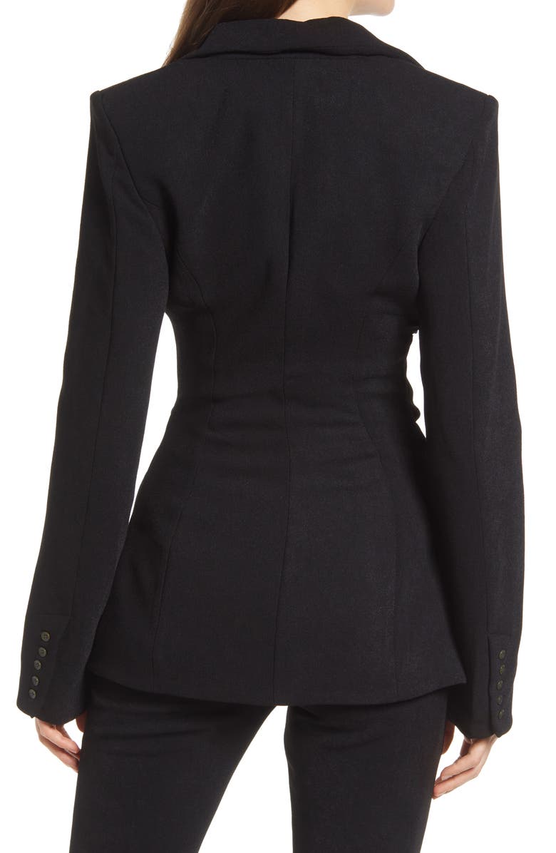 HOUSE OF CB Nour Cutout Crepe Blazer, Alternate, color, 