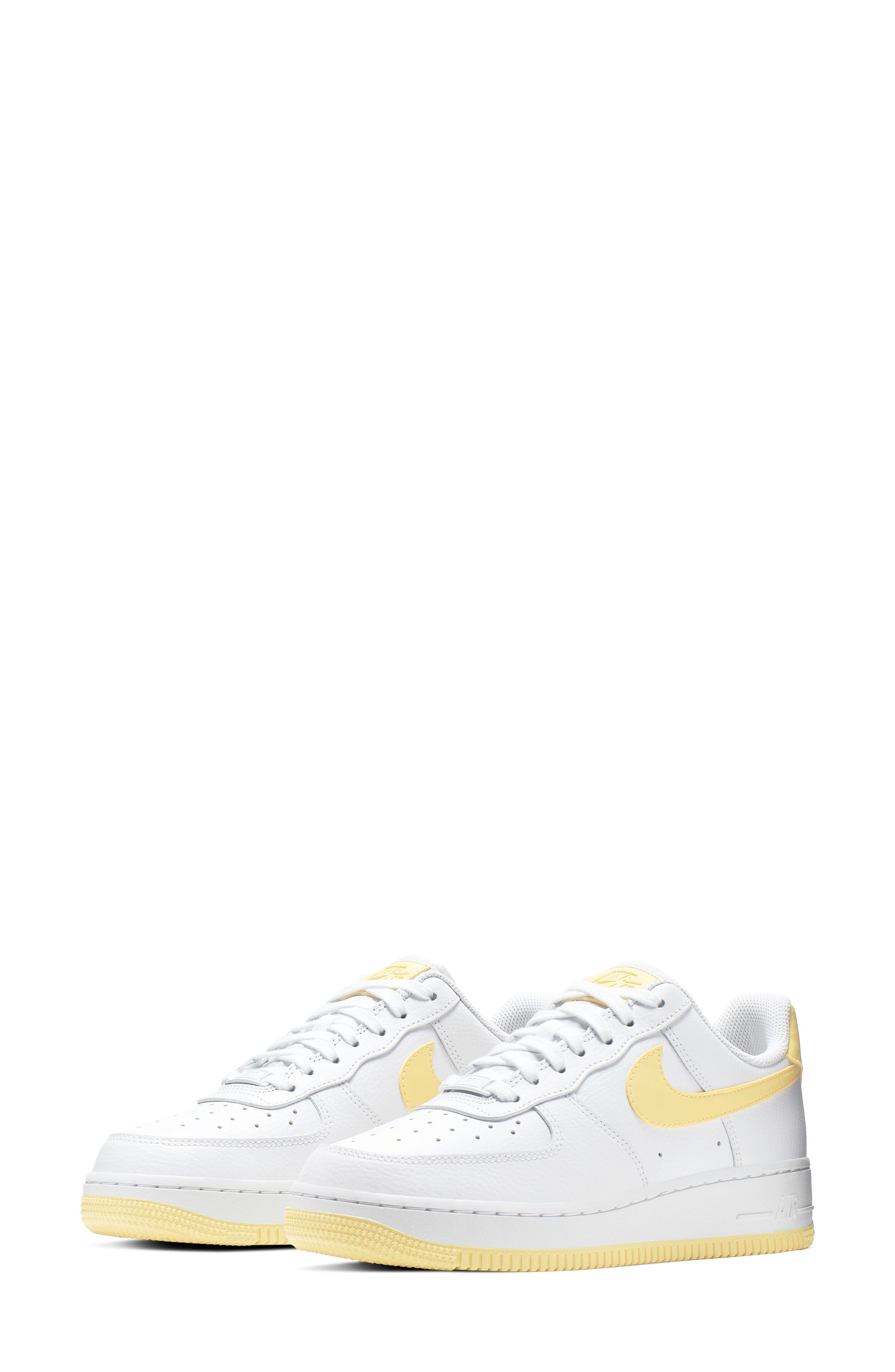 Air Force 1 '07 Sneaker, Main, color, WHITE/ YELLOW/ WHITE