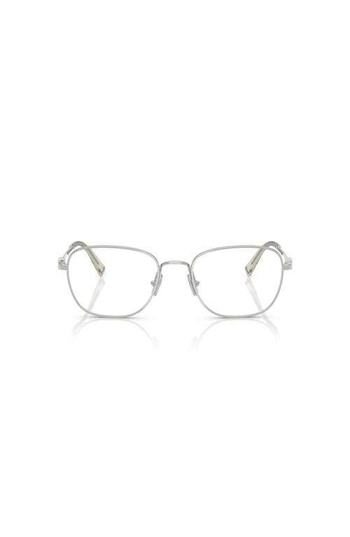 Miu Miu 51mm Square Optical Glasses In Metallic