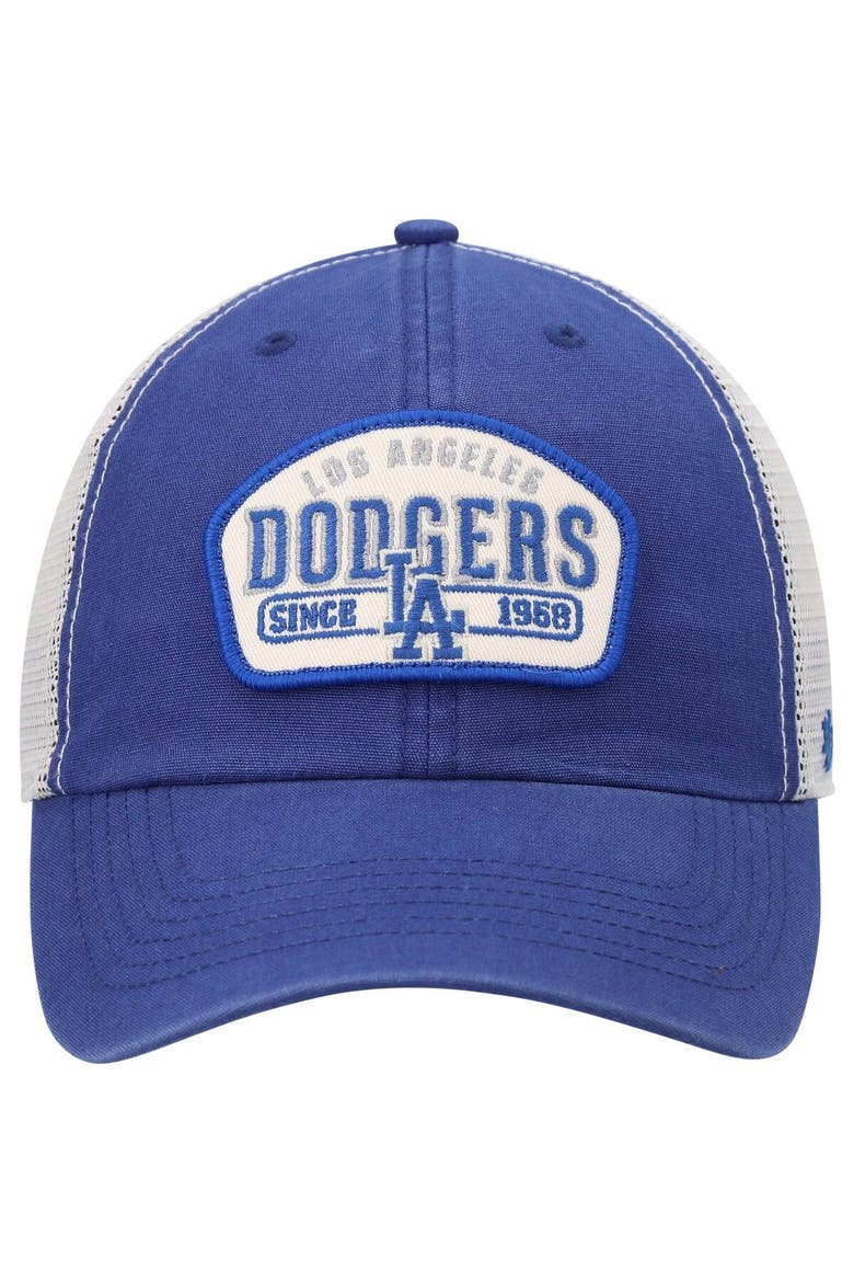 Men's '47 Royal Los Angeles Dodgers Penwald Clean Up Trucker Snapback Hat, Alternate, color, Royal