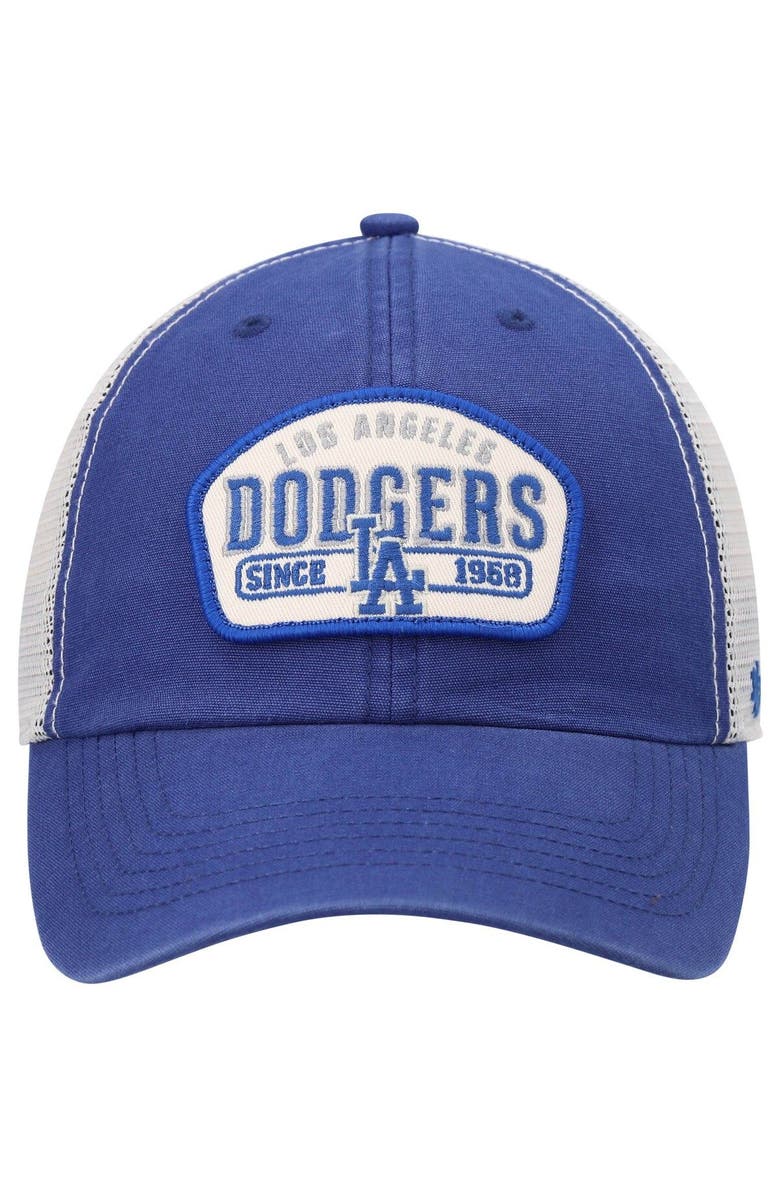 '47 Men's '47 Royal Los Angeles Dodgers Penwald Clean Up Trucker Snapback Hat, Alternate, color, 