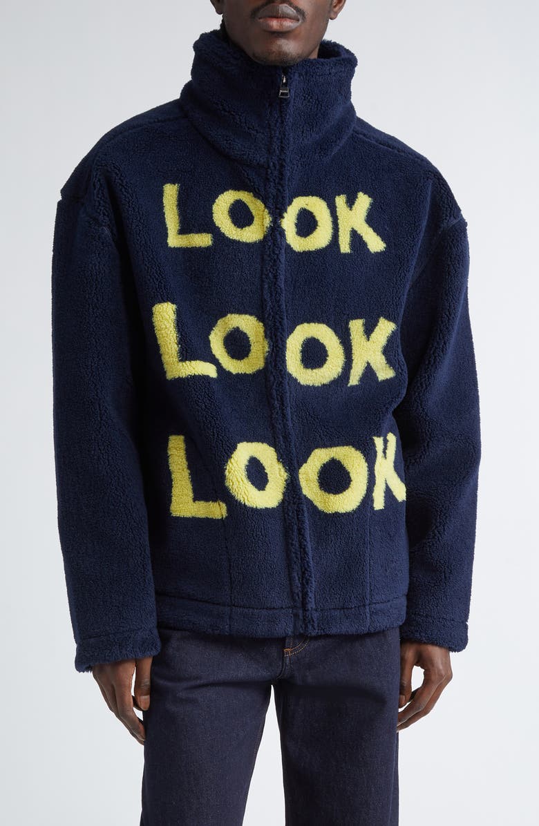 JW Anderson Look, Look, Look Full Zip Fleece Jacket, Main, color,