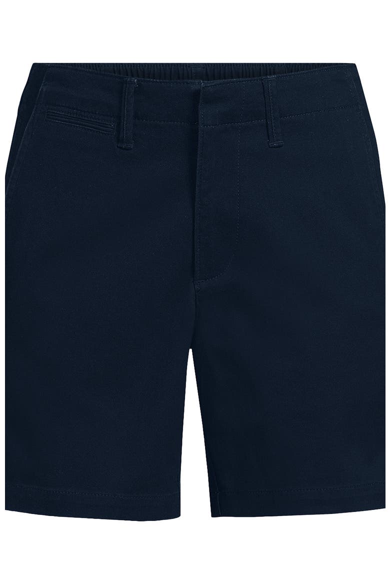 Plus Size Elastic Back Classic 7" Chino Shorts, Alternate, color, Radiant Navy