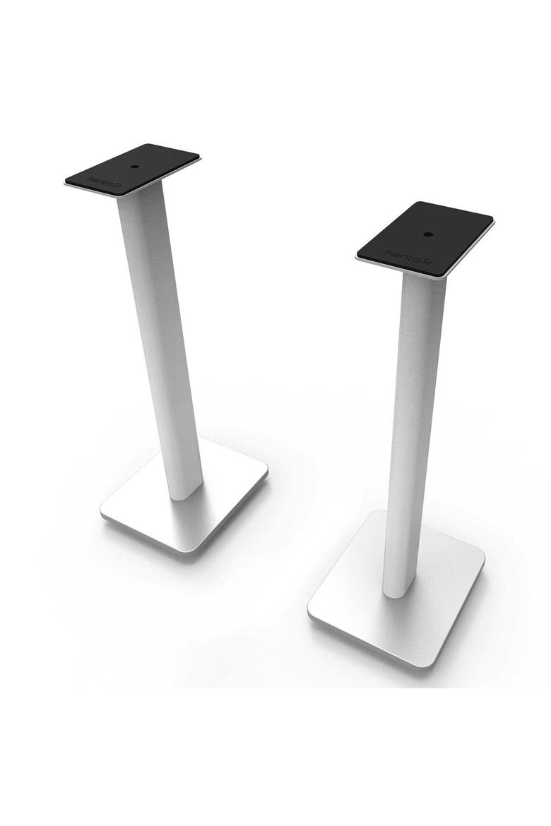 SP32PL 32 Inch Bookshelf Speaker Stands with Rotating Top Plates and Cable Management, Alternate, color, White