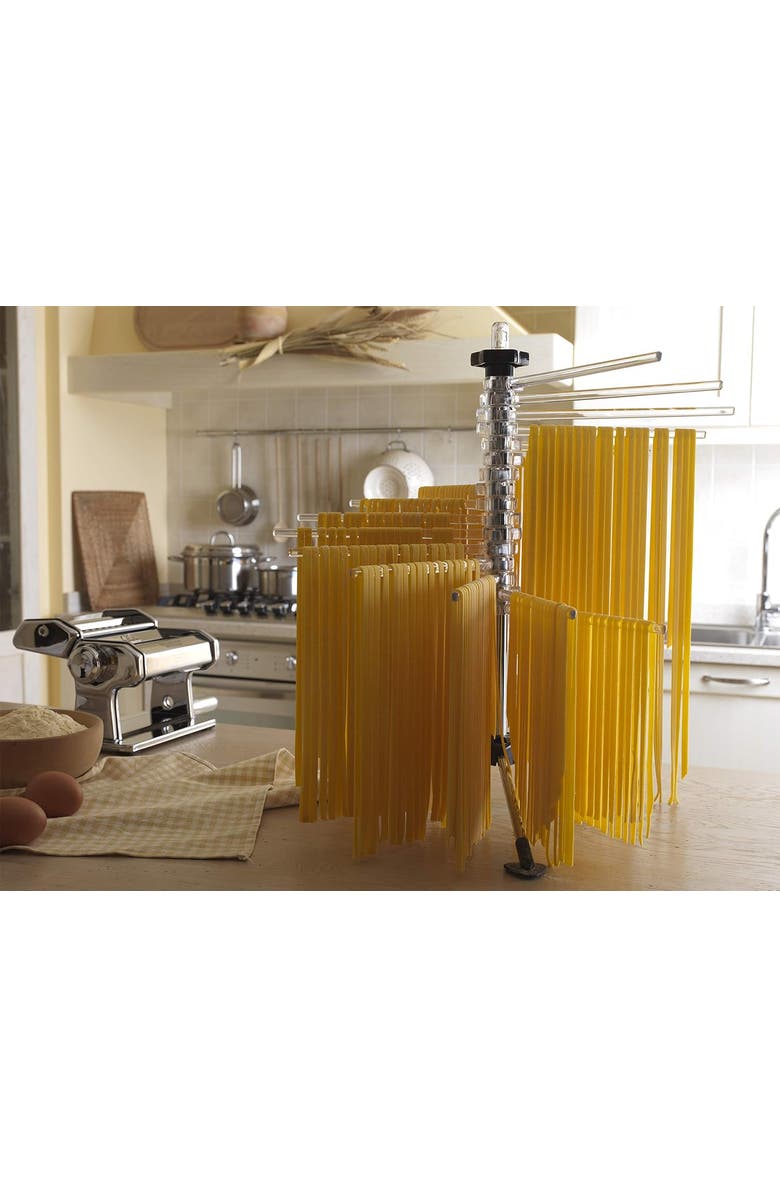 Marcato Atlas Collapsible Pasta Drying Rack, Made In Italy, Alternate, color, Silver