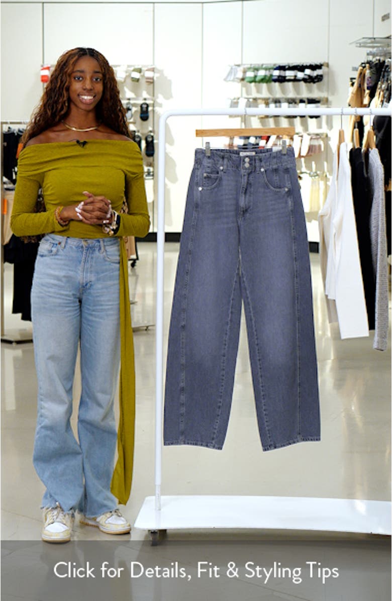 Aster Seamed Relaxed Straight Leg Jeans, sales video thumbnail