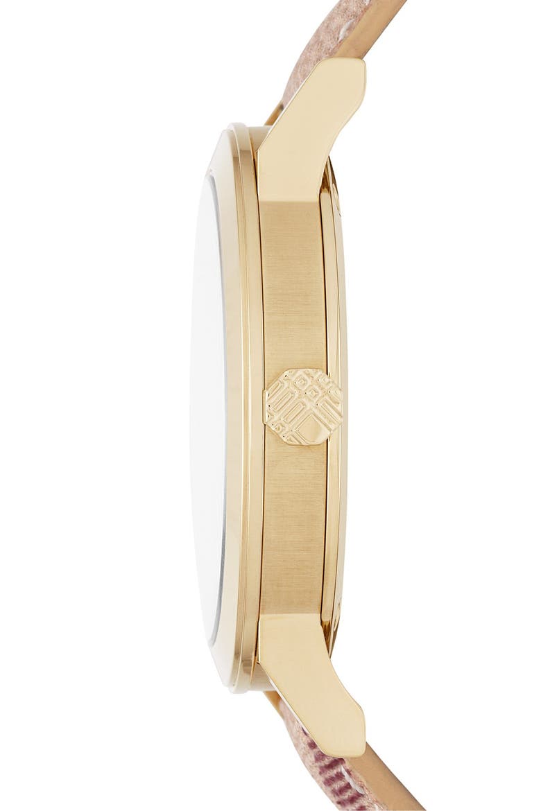 Large Check Strap Watch, 38mm, Alternate, color, HAYMARKET CHECK/ GOLD