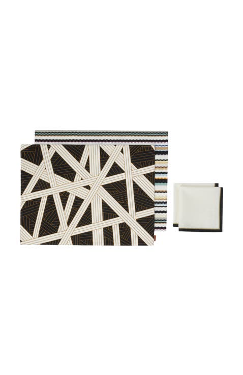 Set Of Two Nastri And Shangai Placemats + Two Napkins