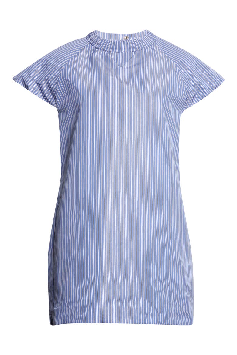 Poplin Sweatshirt Dress, Alternate, color, BLUE STRIPE