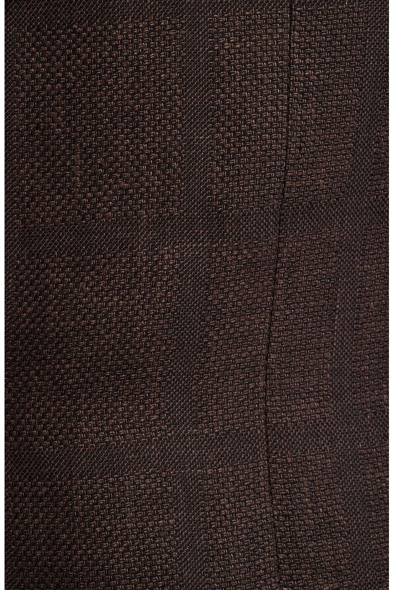 Capri Trim Fit Brown Check Jacquard Linen & Wool Sport Coat, Alternate, color, DARK BROWN