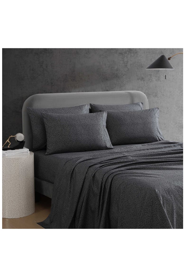 Chill Flowers Sheet Set, Alternate, color, CHARCOAL