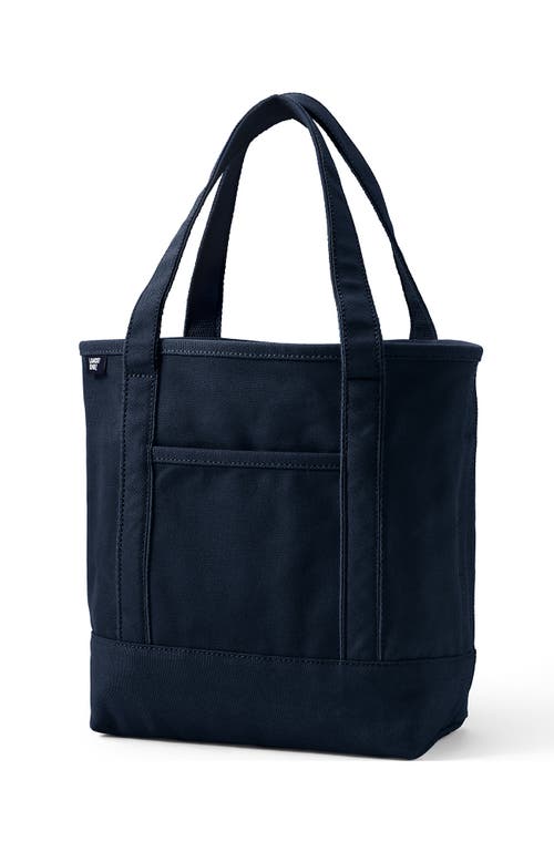 Lands' End Open Top Canvas Tote Bag In Blue