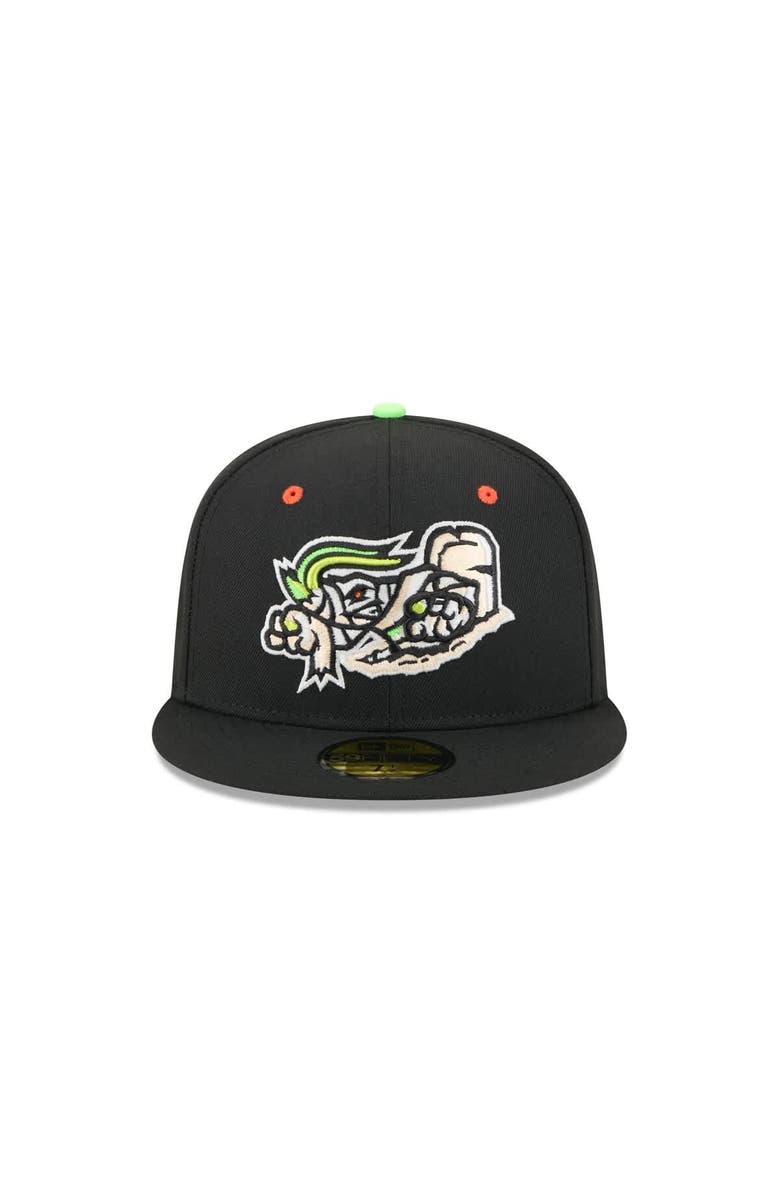 New Era Men's New Era  Black Jacksonville Jumbo Shrimp Theme Nights 59FIFTY Fitted Hat, Alternate, color, 