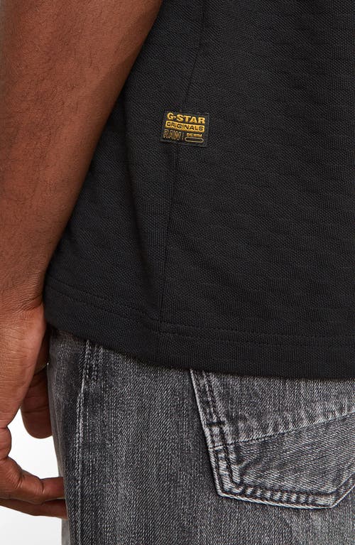 G-star Checquard Logo Organic Cotton T-shirt In Black