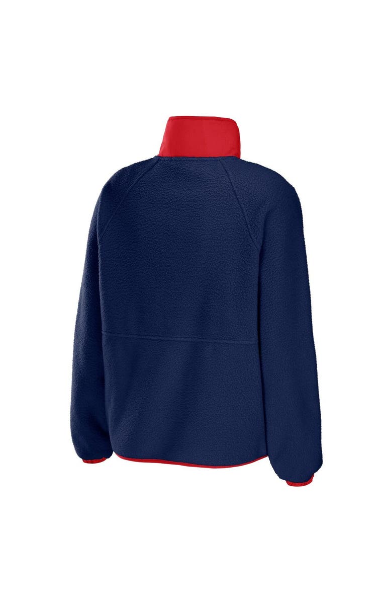 WEAR by Erin Andrews Women's WEAR by Erin Andrews Navy New England Patriots Polar Fleece Raglan Full-Snap Jacket, Alternate, color, Navy