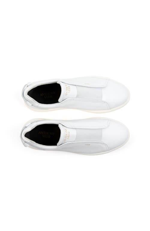 Anthony Veer Men's Lucas Lace Less Sneaker In White