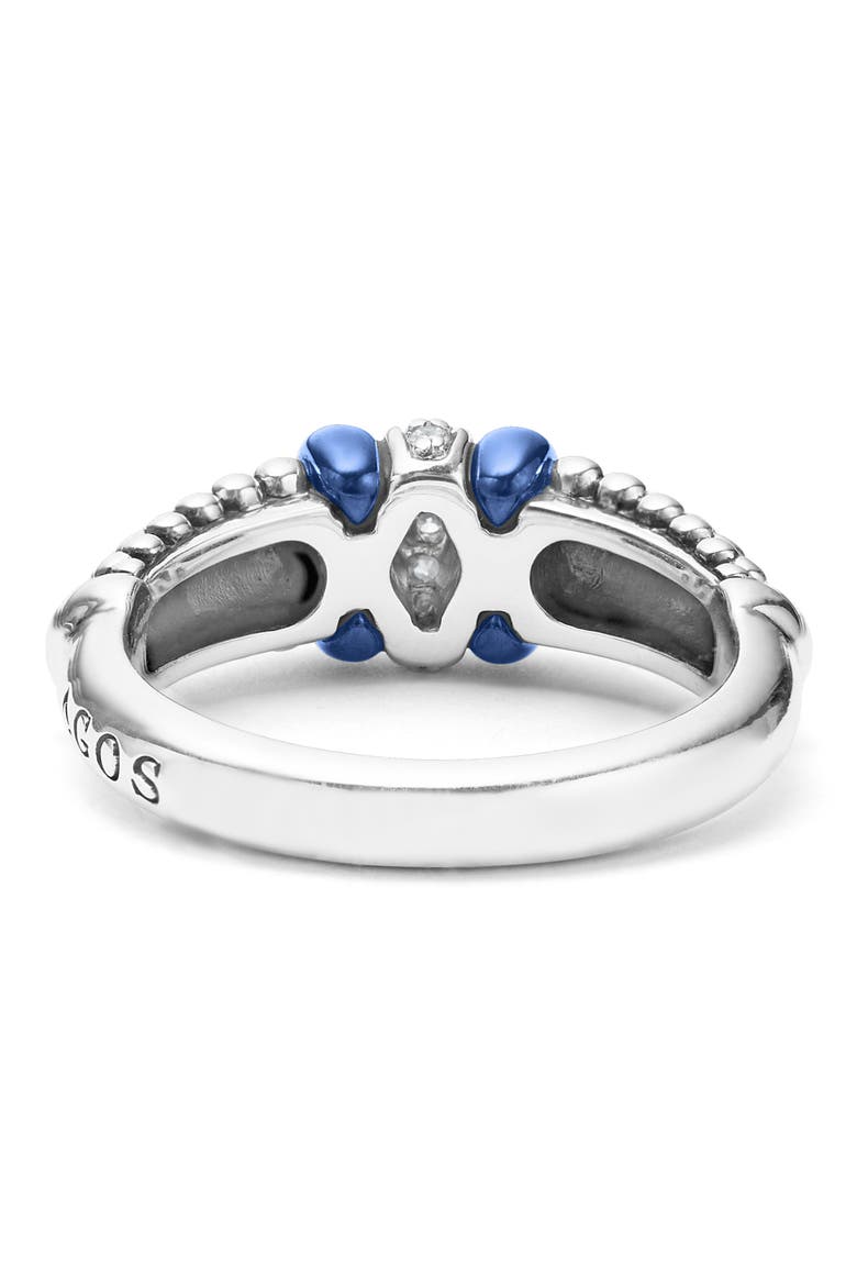Blue Caviar Diamond Link Ring, Alternate, color, ULTRAMARINE