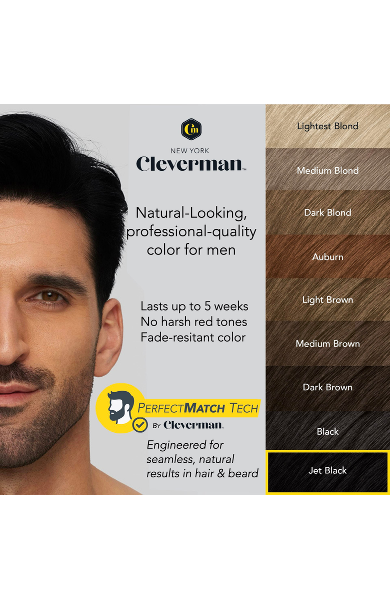 Cleverman 2X Pack Reusable Beard & Hair Dye Kit, Alternate, color, Jet Black