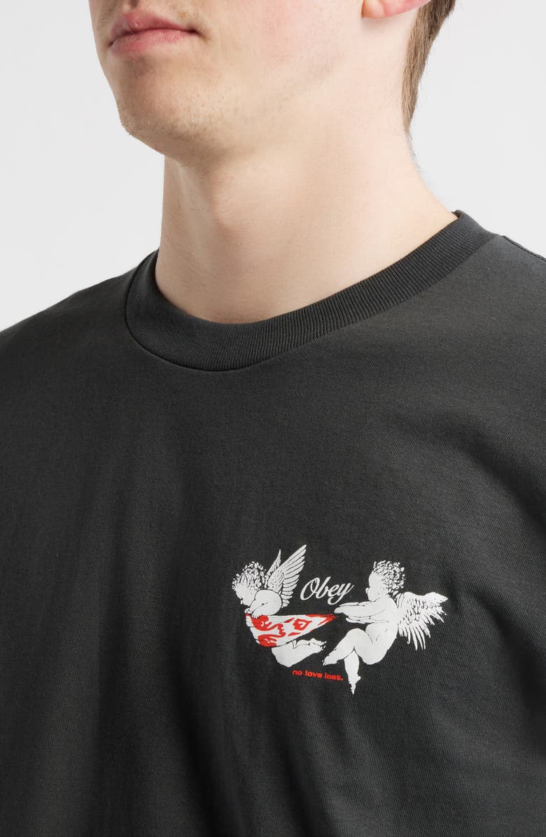 Obey No Love Lost Graphic T-Shirt, Alternate, color, Vintage Black