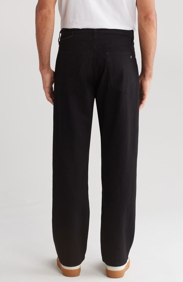 rag & bone Fit 4 Authentic Stretch Straight Leg Baggy Jeans, Alternate, color, Black