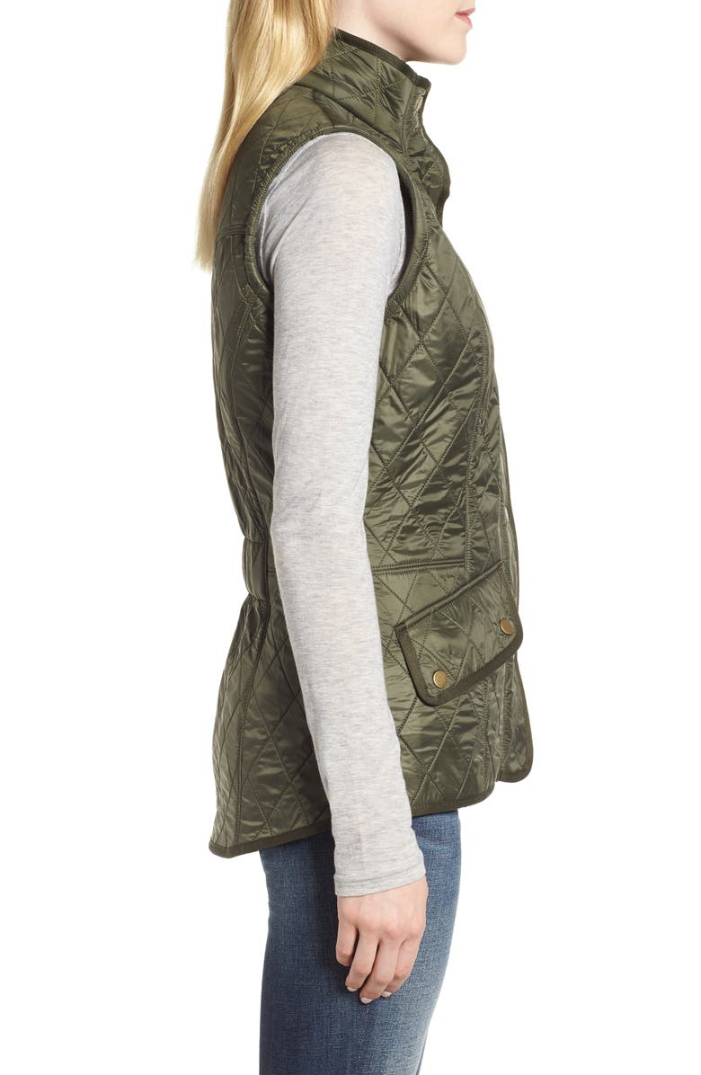 Barbour Cavalry Fleece Lined Vest, Alternate, color, Olive/Olive