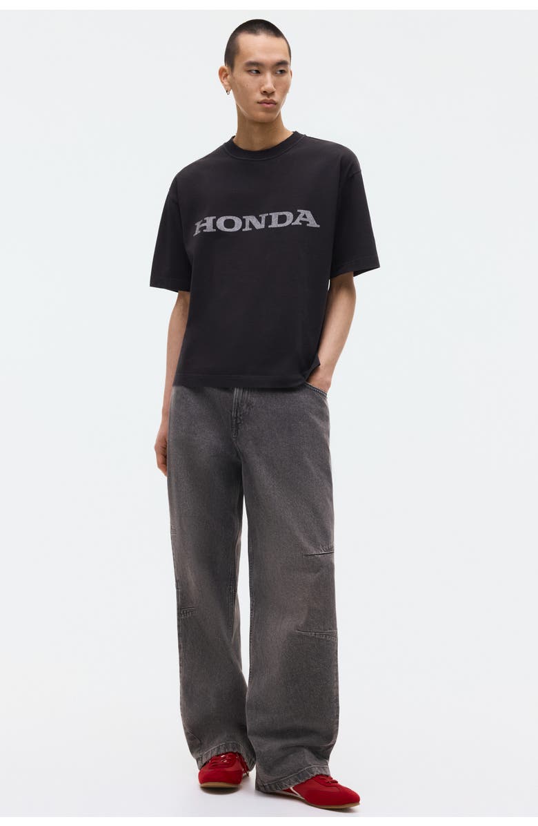 H&M Loose Fit Printed T-shirt, Alternate, color, Black/Honda
