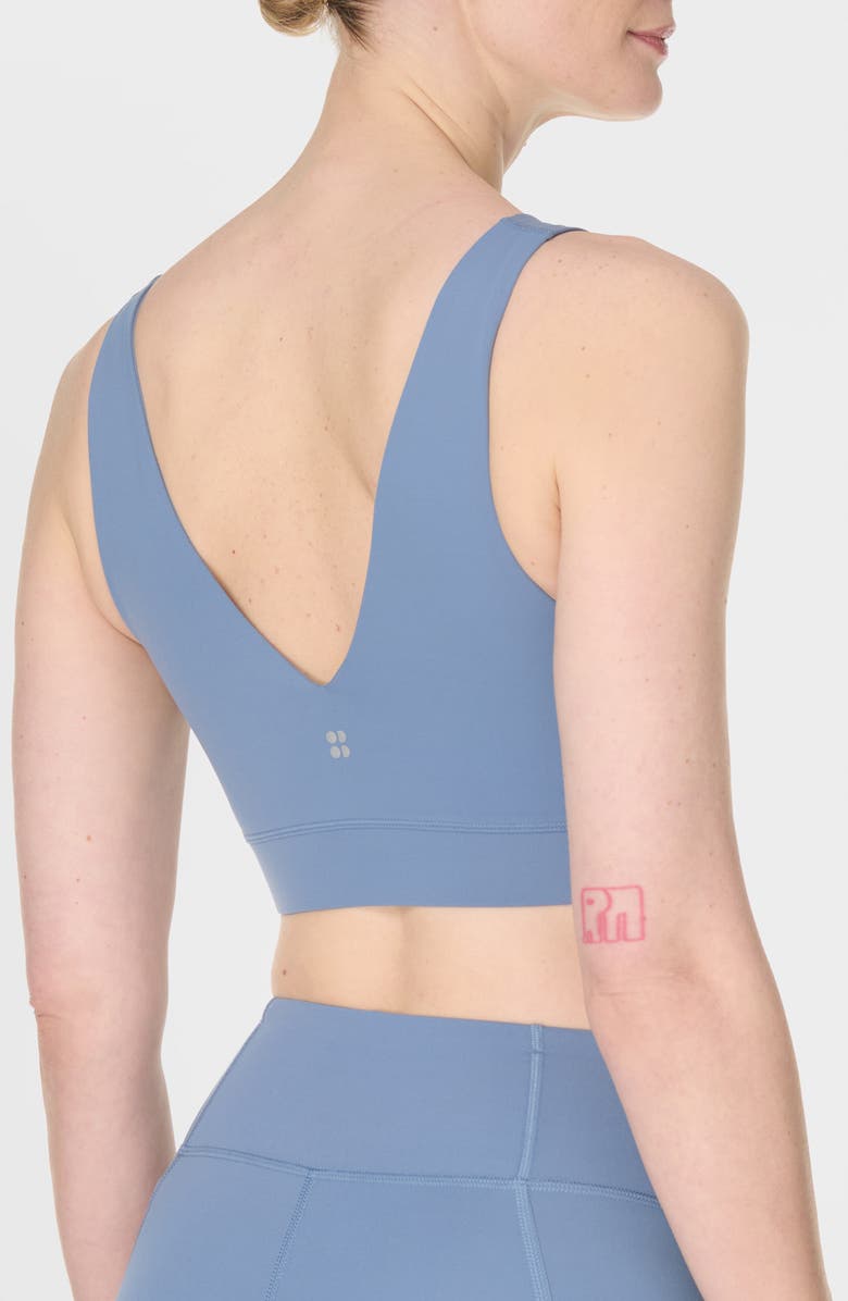Sweaty Betty Ultimate Studio Voop Sports Bra, Alternate, color, Luxe Blue
