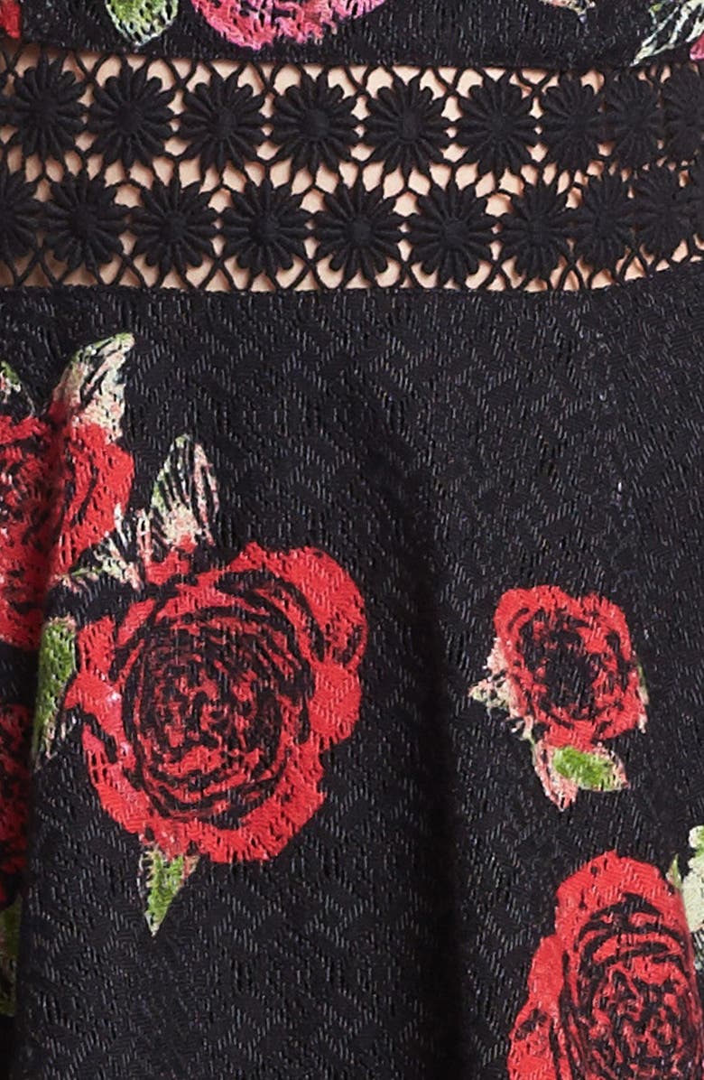 Free People Floral Print Dress, Alternate, color, 