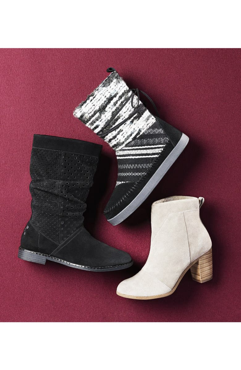 TOMS 'Serra' Perforated Slouch Boot, Alternate, color,