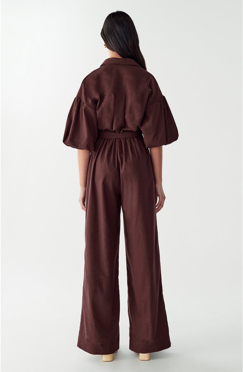 WILLA Braelyn Jumpsuit, Alternate, color, Chocolate