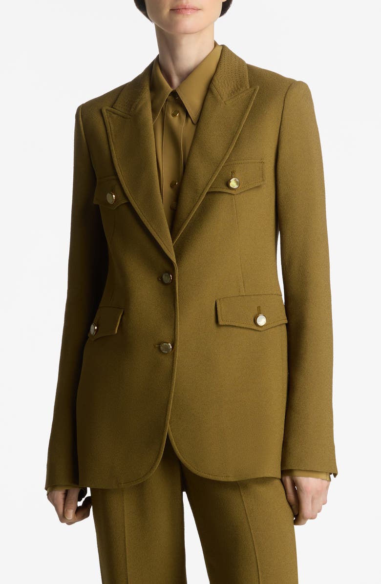 St. John Collection Textured Crepe Blazer, Main, color, 
