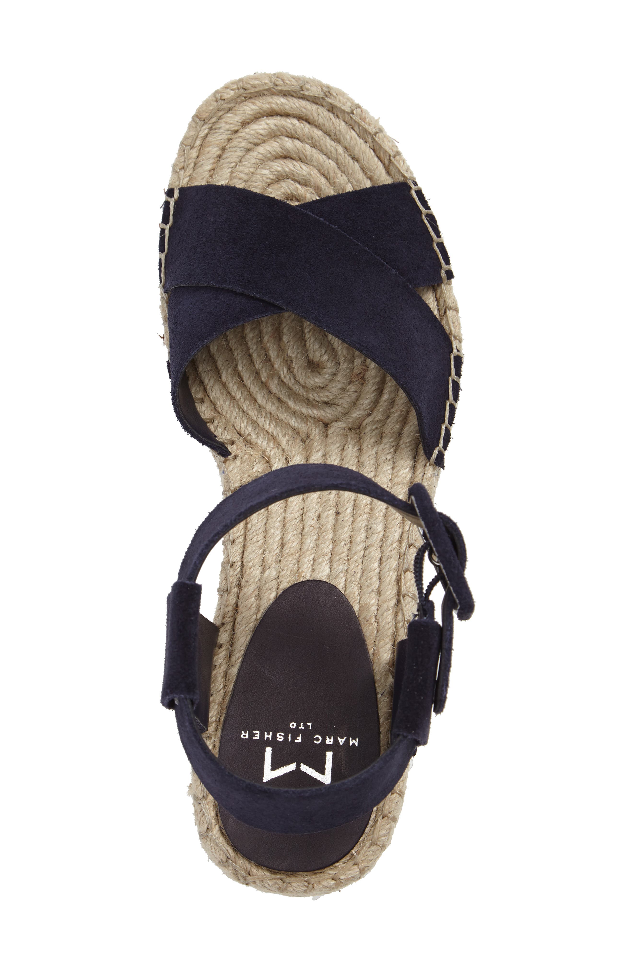 'Randall' Platform Wedge, Alternate, color, NAVY SUEDE