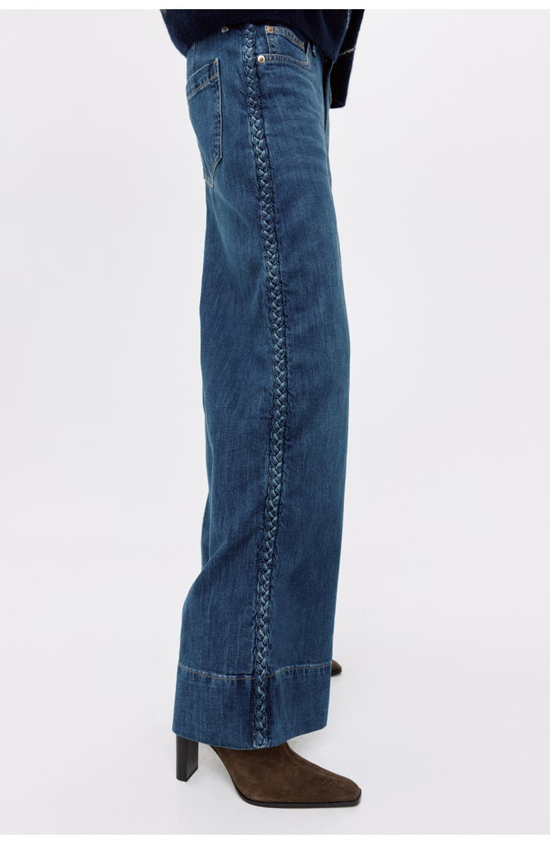 H&M Wide High Jeans, Alternate, color, Denim Blue