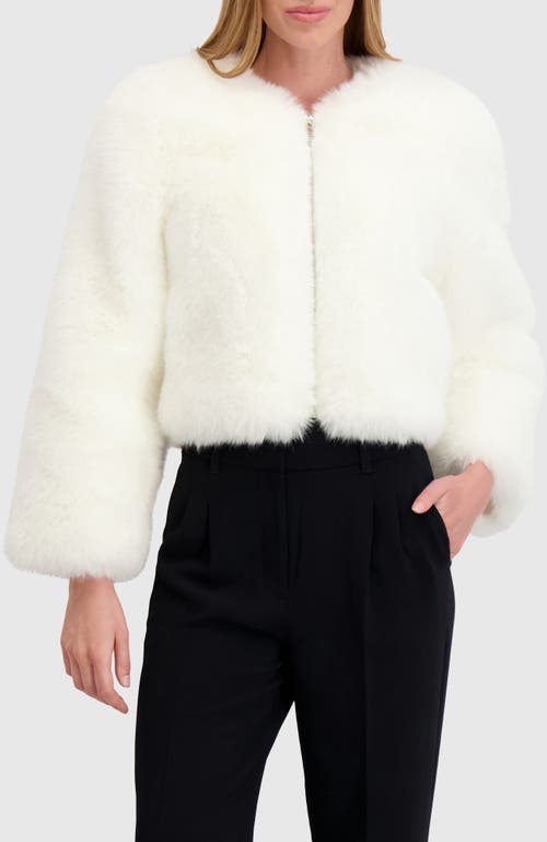 Lyla Grant Fur-free Fox (faux Fur) Bolero In Neutral