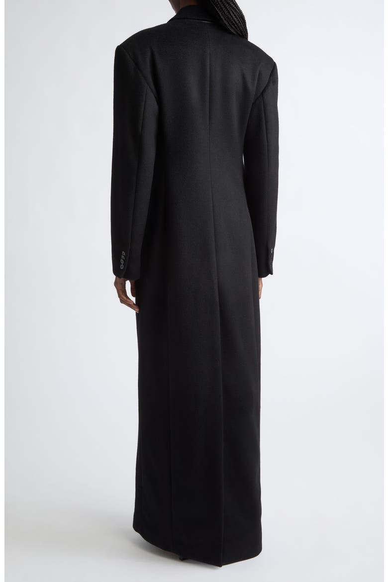 Pascal Double Breasted Camel Hair Coat, Alternate, color, BLACK
