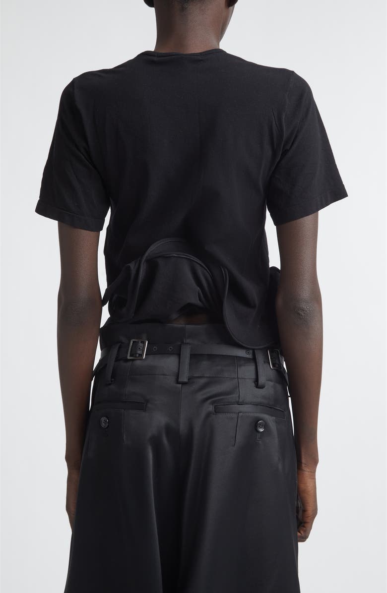 Junya Watanabe Wired Cutout Mesh T-Shirt, Alternate, color, Black