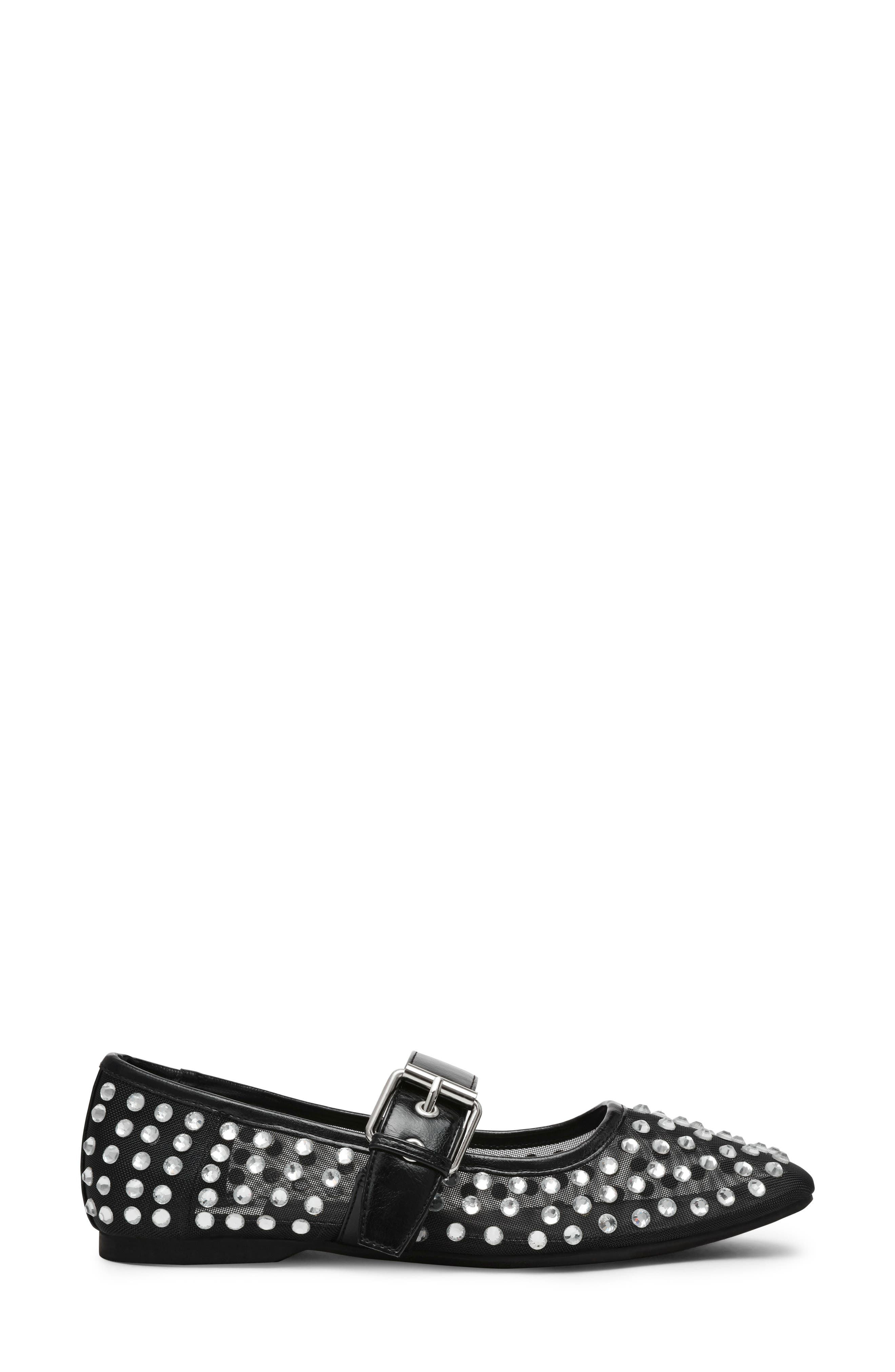 Mellie Mary Jane Flat, Alternate, color, BLACK SPARKLE