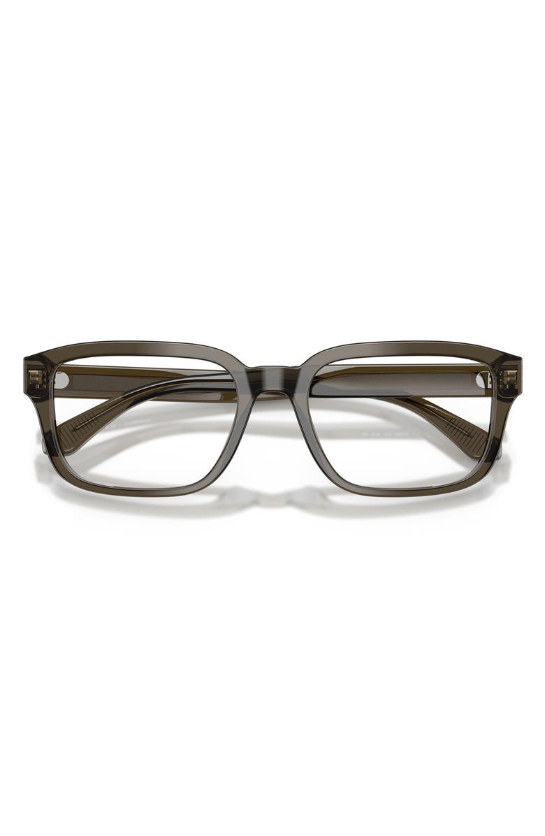 Emporio Armani 55mm Pillow Optical Glasses, Alternate, color, Shiny Grey / Demo Lens