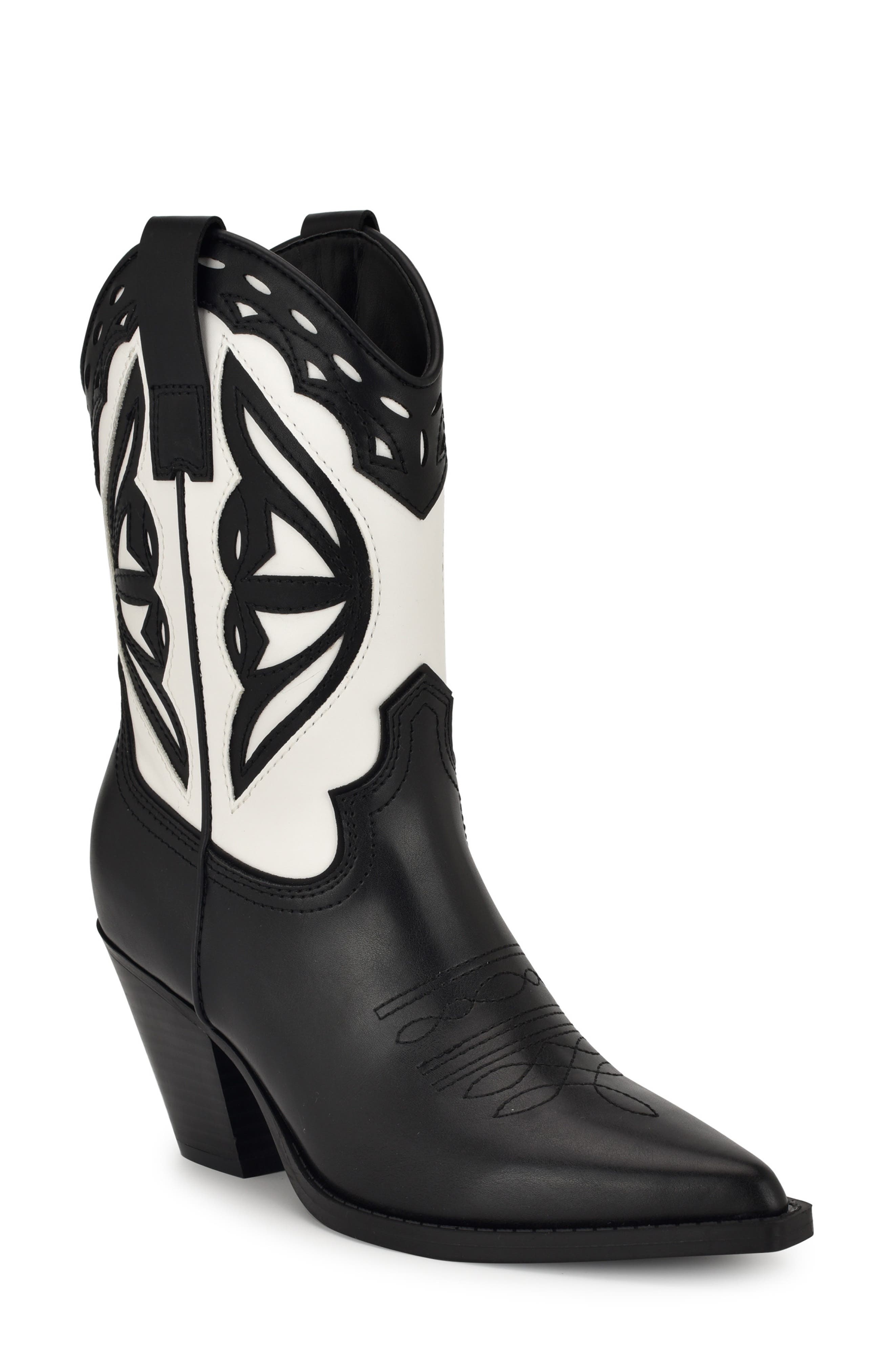 Nine West Puzz Pointed Toe Western Boot, Main, color, 