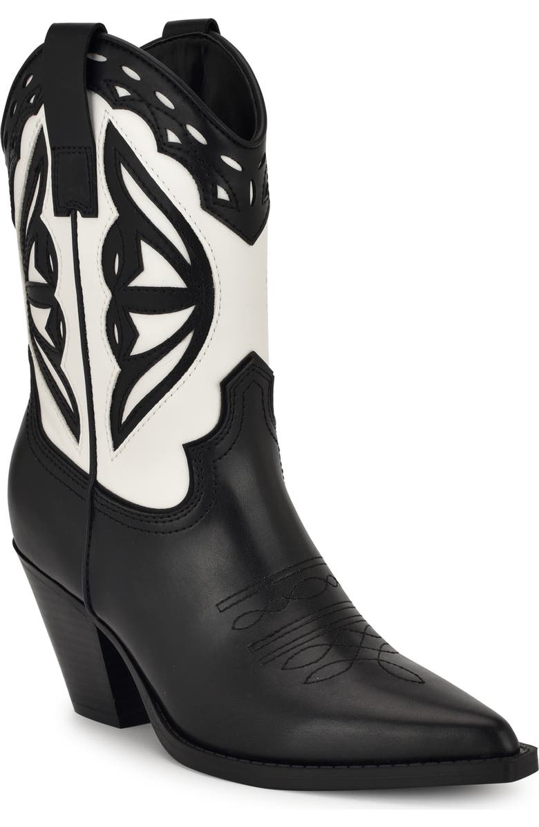 Nine West Puzz Pointed Toe Western Boot, Main, color,