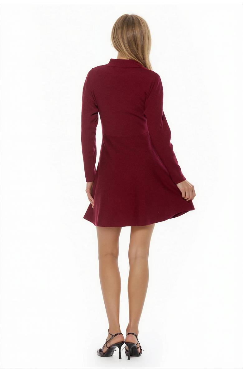 Alexia Admor Ocean Dress, Alternate, color, Burgundy