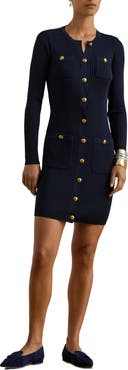 Lauren Ralph Lauren Chaynen Long Sleeve Rib Body-Con Minidress