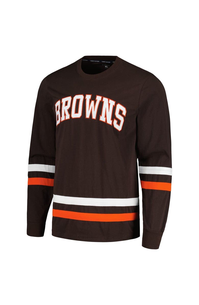 Tommy Hilfiger Men's Tommy Hilfiger Brown/Orange Cleveland Browns Nolan Long Sleeve T-Shirt, Alternate, color, Brown