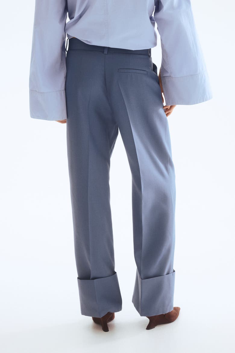 Tailored Twill Trousers, Alternate, color, Dusty blue