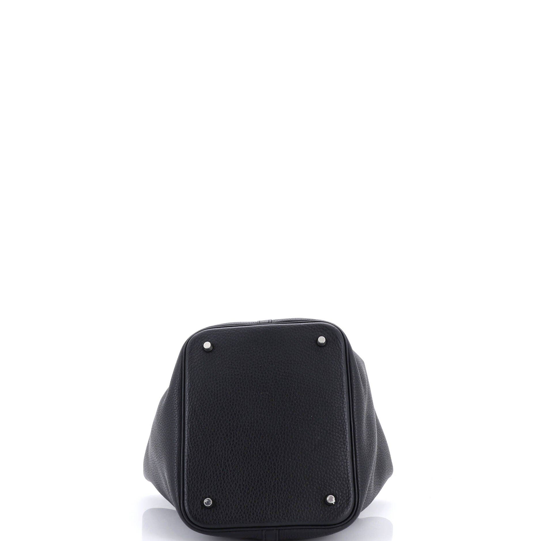 Pre-Owned Hermes Picotin Lock Bag Clemence MM, Alternate, color, Noir