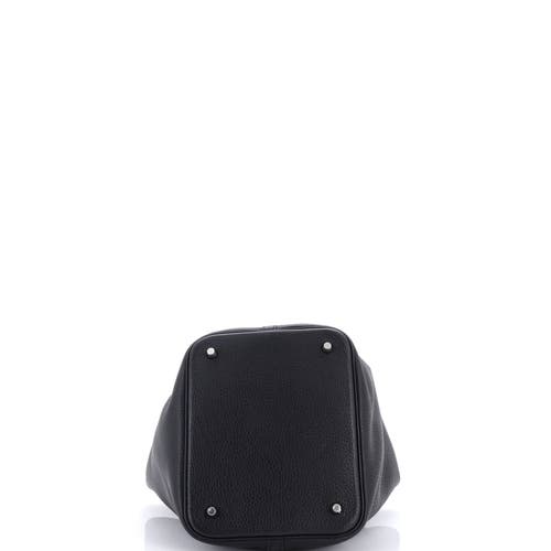 Pre-owned Hermes Hermes Picotin Lock Bag Clemence Mm In Black